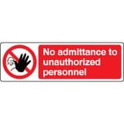 Prohibition safety sign - No Admittance To 176