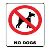 Prohibition safety sign - No Dogs 163