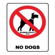 Prohibition safety sign - No Dogs 164