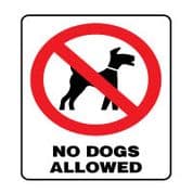 Prohibition safety sign - No Dogs Allowed 166