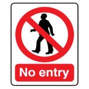 Prohibition safety sign - No Entry 067