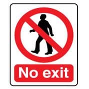 Prohibition safety sign - No Exit 073