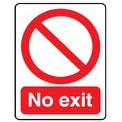 Prohibition safety sign - No Exit 075
