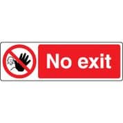 Prohibition safety sign - No Exit 076