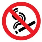Prohibition safety sign - No Smoking 012