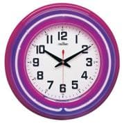 Purple Quartz Neon Clock