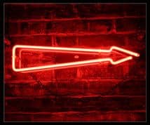 Red Arrow Neon Sign 1