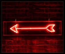 Red Arrow Neon Sign