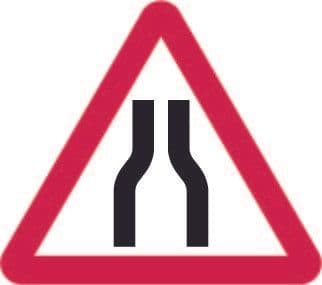 Road Narrows On Both