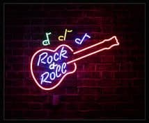 Rock & Roll Guitar Neon Sign