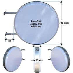 Round Double Sided Lightbox in 2 sizes