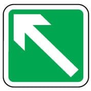 Safe Safety Sign - Arrow 45 Left Down 030