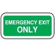 Safe Safety Sign - Emergency Exit Only 054