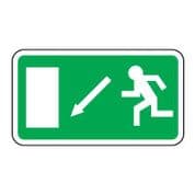 Safe Safety Sign - Exit Door Down Left 070