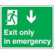 Safe Safety Sign - Exit emergency Down 076