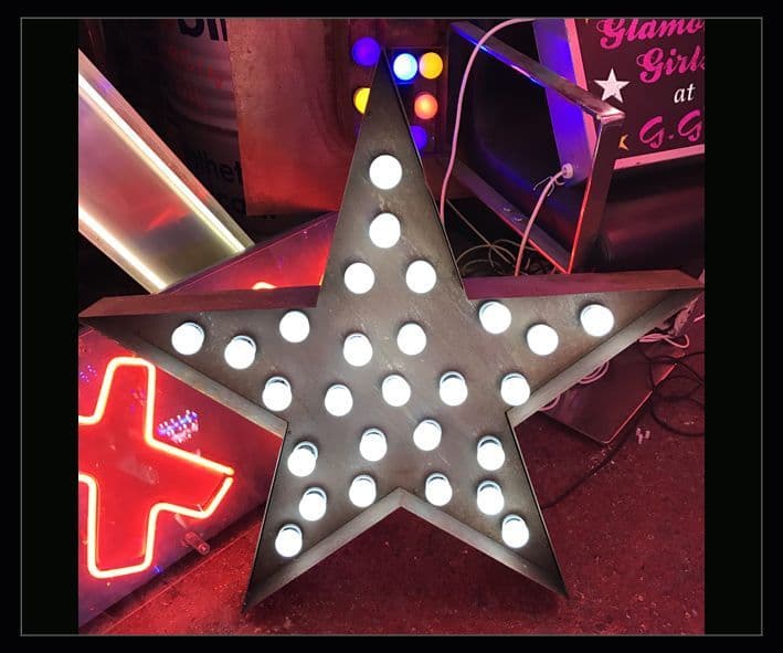 Star Bar Sign Star Bulb Sign 6