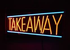Take Away Neon Sign