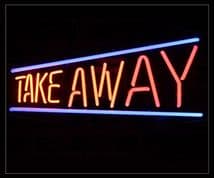 Take Away Neon Sign
