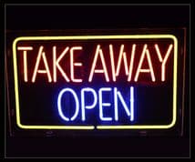 TAKEAWAY OPEN Neon Sign