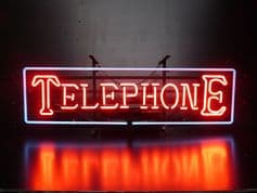 Telephone Neon Sign