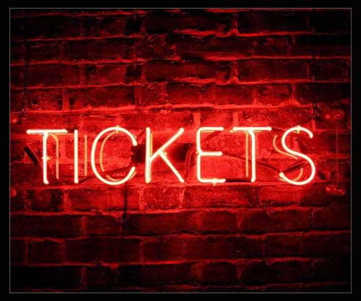 Tickets Neon Sign