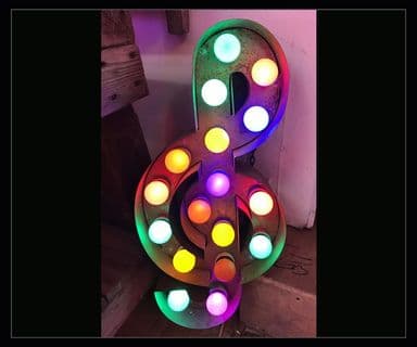 Treble Clef Bulb Sign