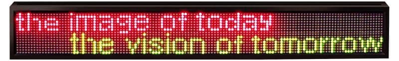 Tri Colour 2 Line Moving Message uk
