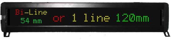 Tri Colour single / Bi line Indoor LED Display in 5 different sizes 54 or 120mm character height