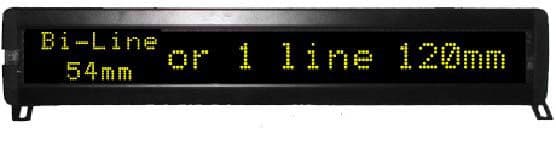 Turbo LED Sign Single line 120mm or Bi line 54mm - 5 different colours - 2 sizes