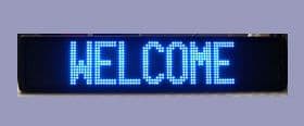 Turbo LED Single Line Outdoor Sign - 2 different colours - 3 sizes