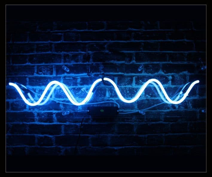Line Neon Sign Wavy Line Neon Sign