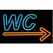 WC (right) Neon Sign