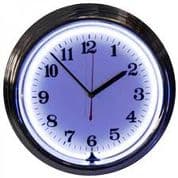WHITE Neon Clock