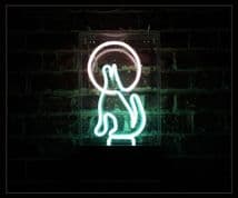 Wolf & Moon Neon Sign