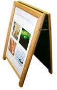 Wooden A-Board poster Holder and Chalk board
