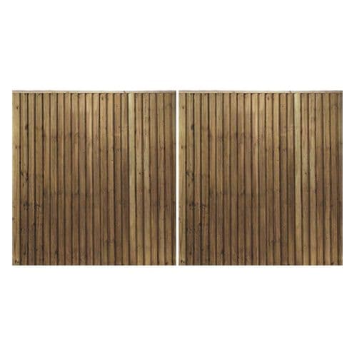 Feathered Edge Double Driveway Gates