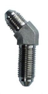 -3 AN Stainless Steel 45 deg Bulkhead 837-03S-J - Speedflow