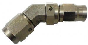 -3 AN Stainless Steel 45 deg Teflon Hose End 202-03-J - Speedflow