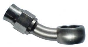 -3 AN Stainless Steel Banjo 20 deg Rise Teflon Hose End 211-03-J - Speedflow