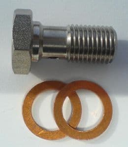 -3 AN Stainless Steel Banjo Bolt 300-03-J - Speedflow