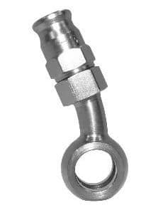 -3 AN to 10mm Eye ENS 20 deg Side Bend Banjo Hose End - # 212-03 - Speedflow