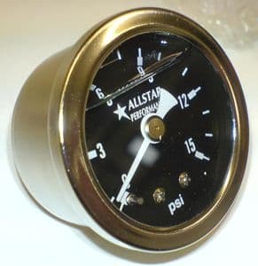 0 to 15 psi mini gauge glycerine filled 521-15