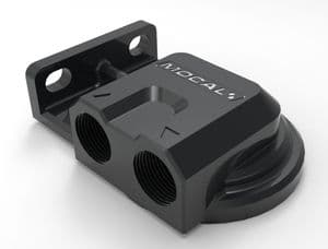 Mocal High Flow Billet Remote Filter Head - Ports on Left - RFH3AB