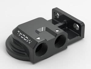 Mocal High Flow Billet Remote Filter Head - Ports on Right - RFH3BB