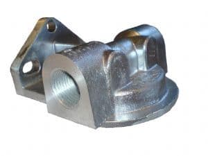 Mocal Remote Oil Filter Head, Left to Right, 3/4 UNF filter thread - 572-RFH2E