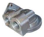 Mocal Remote Oil Filter Head, Ports on Left, 3/4 UNF filter thread - 572-RFH3A
