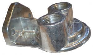 Mocal Remote Oil Filter Head, Ports on Top, 3/4 UNF filter thread - 572-RFH4