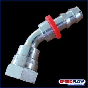 Steel Oil Hose Fitting BSP 45 deg - Speedflow