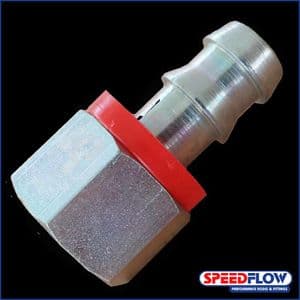 Steel Oil Hose Fitting BSP Female Straight - Speedflow