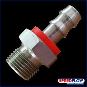 Steel Oil Hose Fitting BSP Male Straight - Speedflow
